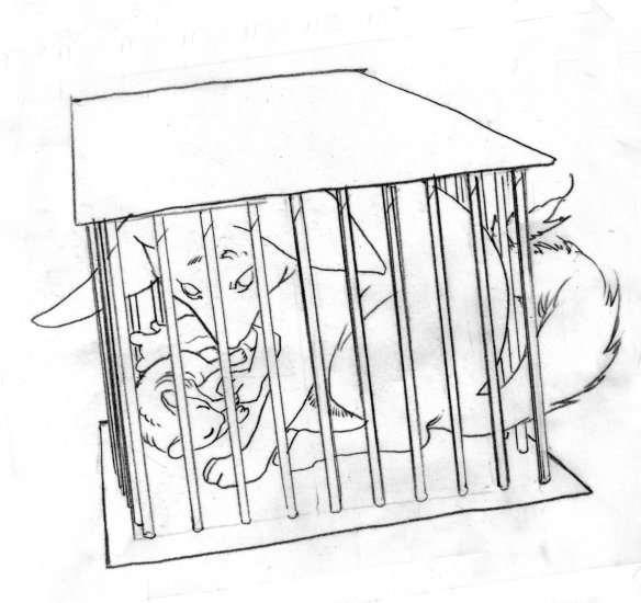 Cage so small... (Copyright 2005 Cutter Hays)