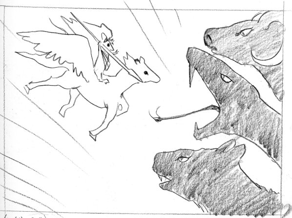 Monster with three heads (Copyright 2005 Cutter Hays)