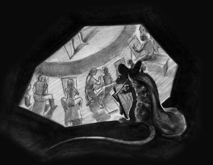 So I began to draw along with the students and learn. (Copyright 2005 Cutter Hays)